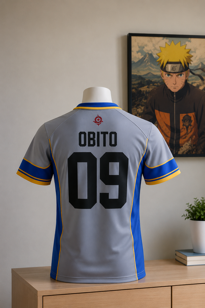 OBITO 09 – Estilo Jersey Gris Azul Anime