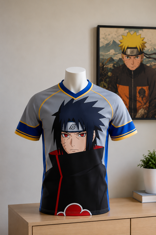 OBITO 09 – Estilo Jersey Gris Azul Anime